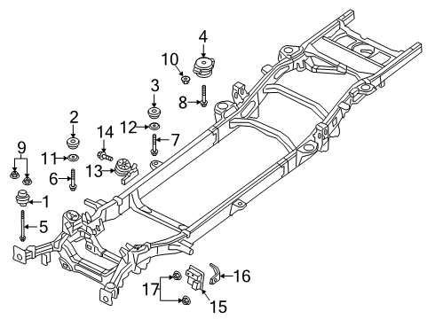 2020 Ram 1500 Frame & Components Screw-HEXAGON FLANGE Head Tapping Diagram for 6511825AA