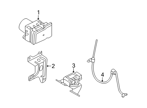 2008 Kia Sedona Anti-Lock Brakes Bracket-Hydraulic Module Diagram for 58960-4D100