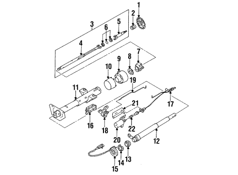 1993 Cadillac Fleetwood Ignition Lock Headlamp Dimmer Switch Diagram for 26035239