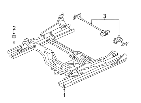 2016 BMW 640i xDrive Gran Coupe Tracks & Components Attachment Set, Seat Frame Diagram for 52107314275