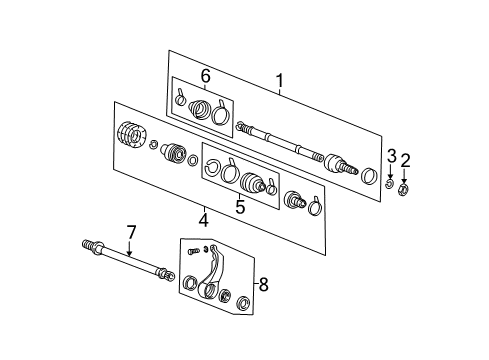 2005 Hyundai Sonata Drive Axles - Front Joint Kit-Front Axle Differential Side RH Diagram for 49505-09850