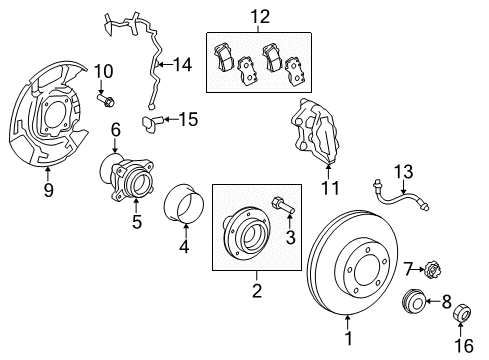 2007 Toyota Tundra Anti-Lock Brakes Actuator Assembly Diagram for 44050-0C160