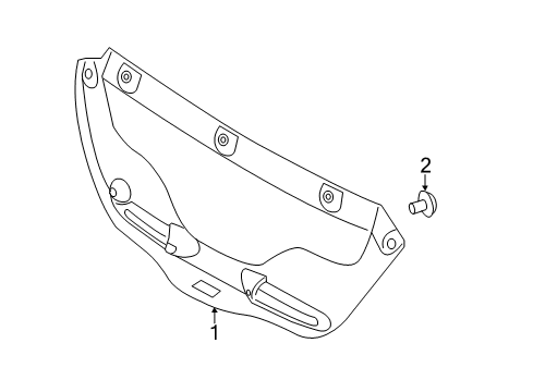 2012 Hyundai Accent Interior Trim - Trunk Lid Trim Trunk Lid Diagram for 81752-1R010