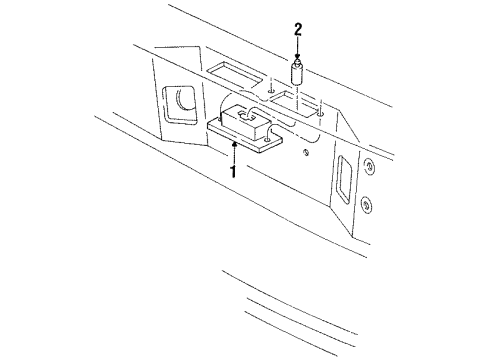 1994 Ford Thunderbird Bulbs License Lamp Diagram for F2SZ-13550-A