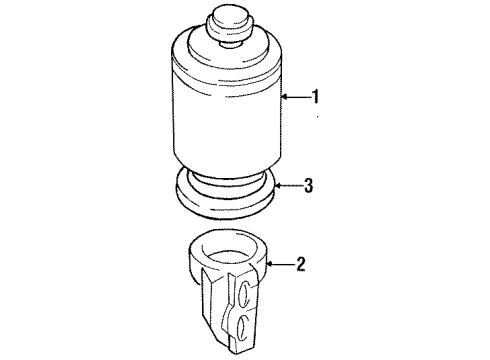 1992 Nissan Maxima Emission Components Valve Assembly-SOLENOID Diagram for 14956-85E06