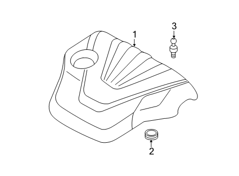 2015 Hyundai Accent Engine Appearance Cover Engine Cover Assembly Diagram for 292402B600