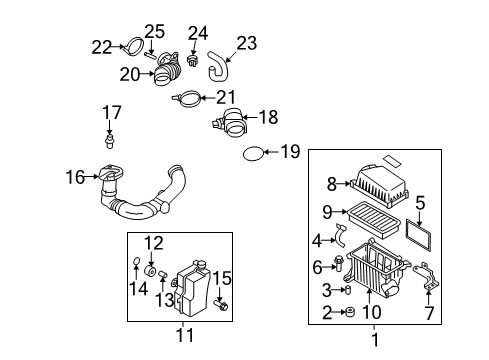 2006 Hyundai Accent Filters Nipple Diagram for 281721G200