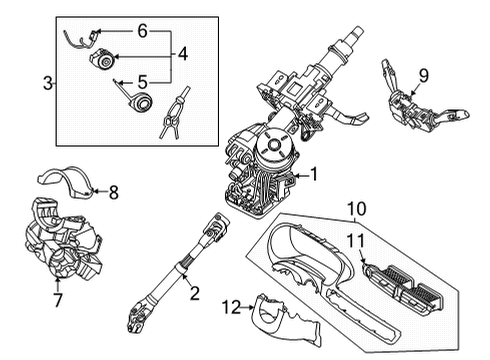 2021 Kia Seltos Steering Column & Wheel, Steering Gear & Linkage Joint Assembly-STRG Diagram for 56400Q5000
