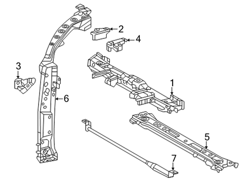 2022 Lexus NX350h Radiator Support DAMPER, SUSPENSION T Diagram for 48691-78060