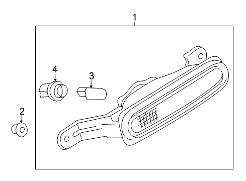 2004 Dodge Stratus High Mount Lamps Lamp-High Mounted Stop Diagram for MR574972