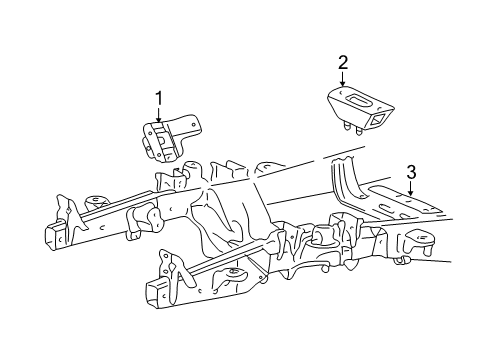 2004 Ford Expedition Engine & Trans Mounting Motor Mount Diagram for 4L1Z-6038-BA