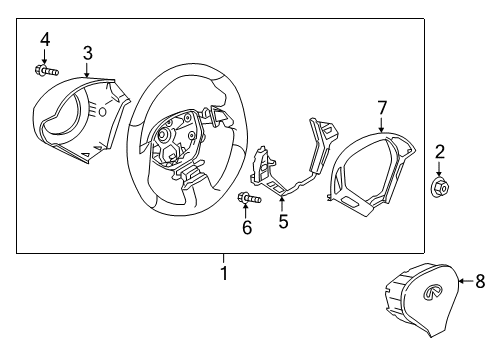 2016 Infiniti QX50 Cruise Control System Distance Sensor Assembly Diagram for 28437-5UM0A