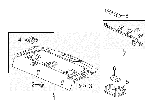 2019 Honda Accord Interior Trim - Rear Body RR. Parcel C*NH900L* Diagram for 84502-TVA-A36ZA