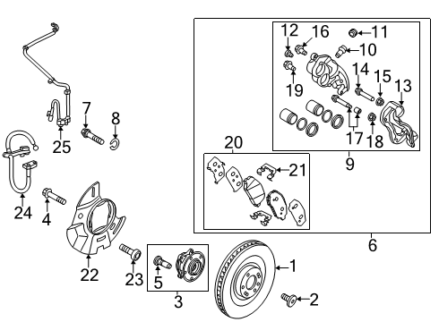 2021 Hyundai Santa Fe Front Brakes CALIPER Kit-Brake, RH Diagram for 58190-P2A00