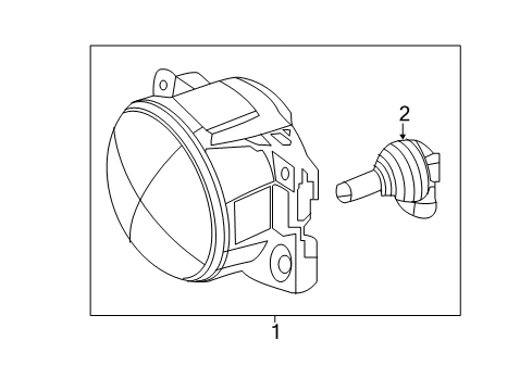 2022 Jeep Compass Bulbs FRONT FOG Diagram for 68470159AA