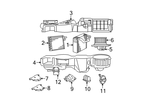 2005 Chrysler Sebring A/C Evaporator & Heater Components Wiring-A/C And Heater Diagram for 5087014AB