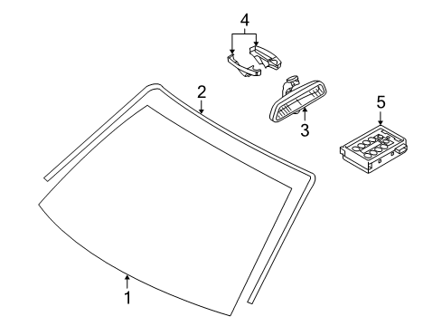 2007 BMW M6 Windshield Glass Rain And Light Sensor Diagram for 61356980020