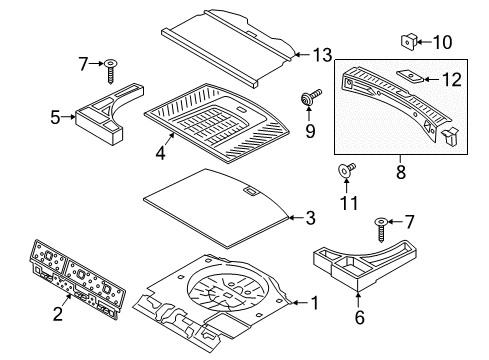 2016 Ford Escape Interior Trim - Rear Body Lower Insulator Diagram for CJ5Z-5411516-A