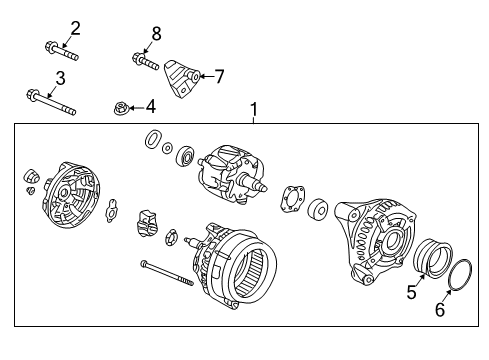 2022 Honda Ridgeline Alternator Alternator (CSK51) Diagram for 31100-5J6-A01