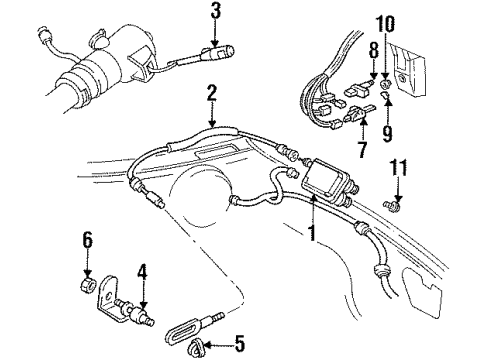 1992 Chevrolet Caprice Cruise Control System Cruise Control Asm Diagram for 25075213