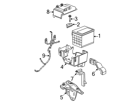 2005 Chevrolet Equinox Battery Negative Cable Diagram for 15144697