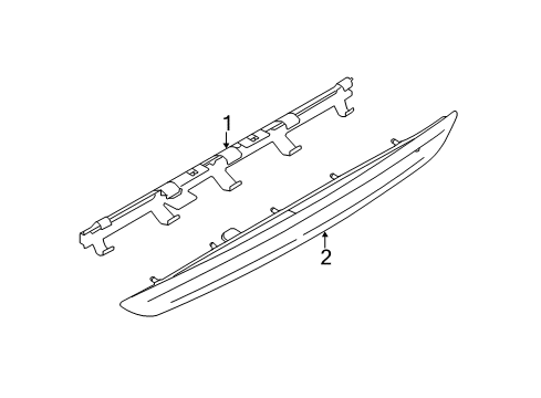 2013 Nissan Murano High Mount Lamps Gasket-Stop Lamp High Mounting Diagram for 26982-1GR0A