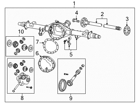 2006 Dodge Ram 3500 Axle Housing - Rear Axle-Service Rear Diagram for 5183292AA