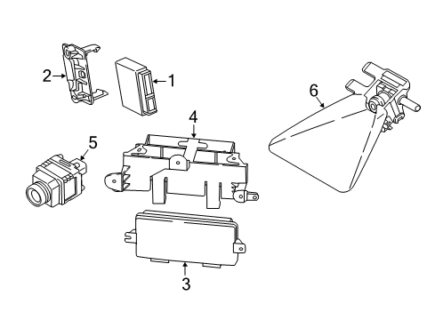 2016 BMW i8 Parking Aid Bracket, Control Unit Diagram for 66539317188