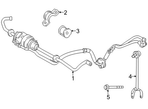 2009 Lexus LS600h Stabilizer Bar & Components - Rear ACTUATOR Assembly, Rear STABILIZER Control Diagram for 48870-50010