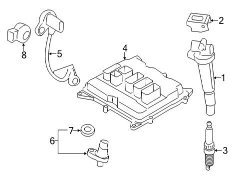 2013 BMW X1 Powertrain Control Dme Engine Control Module Diagram for 12148603575