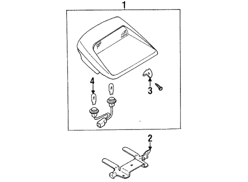 1996 Nissan 200SX Bulbs Lamp Assembly-Stop Diagram for 26590-1M101