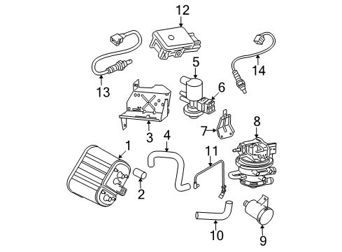 2005 Jeep Wrangler Powertrain Control Hose-CANISTER To NVLD Diagram for 52059628AA