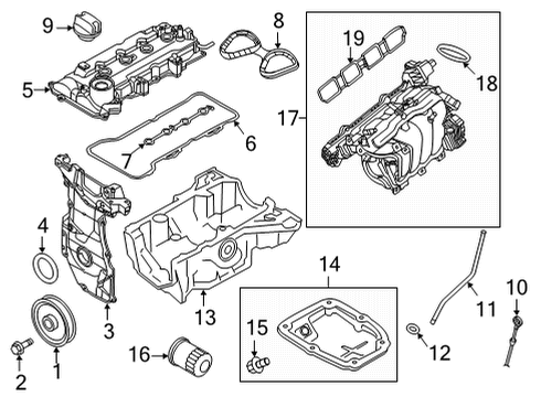 2021 Nissan Versa Throttle Body Gauge - Oil Level Diagram for 11140-5RL0A