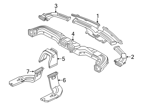 2019 Kia Soul Ducts Nozzle Assembly-DEFROSTE Diagram for 97350B2000