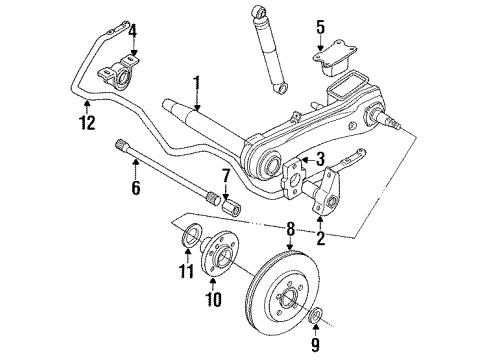 1989 Nissan Stanza Rear Suspension Components, Axle Shaft, Carrier & Components, Lower Control Arm, Stabilizer Bar & Components Bar TORSN Rear STB Diagram for 56230-29R00