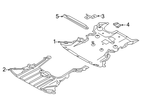 2013 BMW X1 Splash Shields Engine Compartment Protection Bracket Diagram for 51757128501