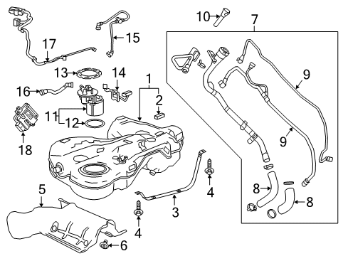 2020 Buick Regal Sportback Fuel System Components Tank Shield Diagram for 23408837