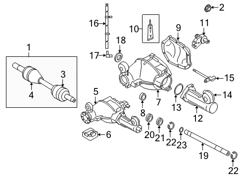 2010 Jeep Grand Cherokee Front Axle & Carrier ISOLATOR-Axle Mounting Diagram for 52089516AB
