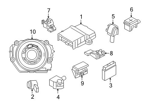 2014 BMW i3 Air Bag Components Coil Spring Cartridge Diagram for 61316992509