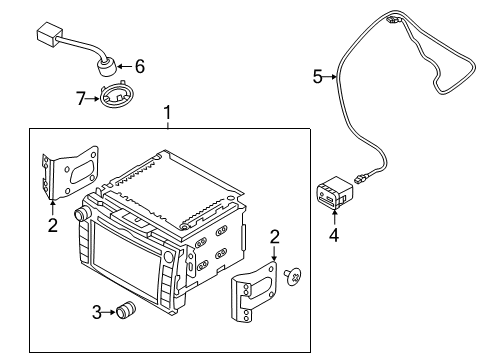 2011 Kia Forte Koup Navigation System Mic Body Diagram for 95526-1M000