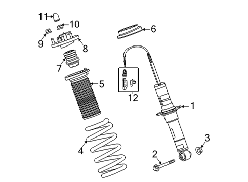 2021 Chevrolet Corvette Shocks & Components - Rear Connector Kit Diagram for 84890547