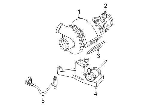 2001 Ford E-350 Econoline Club Wagon Turbocharger Turbocharger Diagram for XC2Z-6K682-AARM