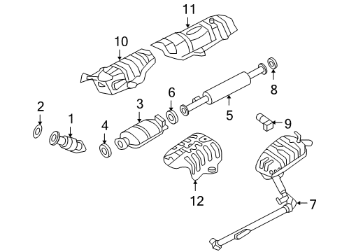 2009 Kia Optima Exhaust Components Support Assembly-Hanger Diagram for 287852G210