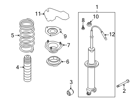 2009 Nissan GT-R Shocks & Components - Rear Spring-Rear Suspension Diagram for 55020-JF21A