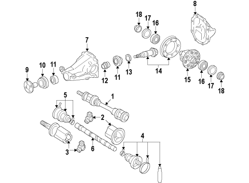 2012 Infiniti M35h Rear Axle, Axle Shafts & Joints, Differential, Drive Axles, Propeller Shaft Shaft Assembly-PROPELLER Diagram for 37000-1MG0A