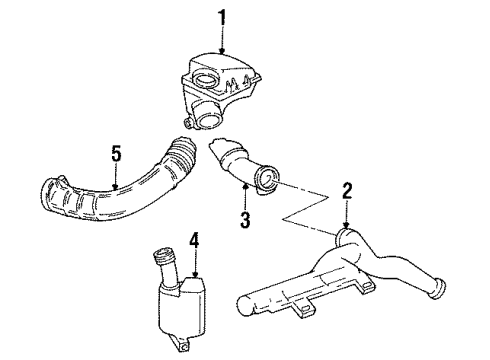 1992 Chevrolet Corsica Air Intake Duct Asm-Front Air Intake Diagram for 25098900