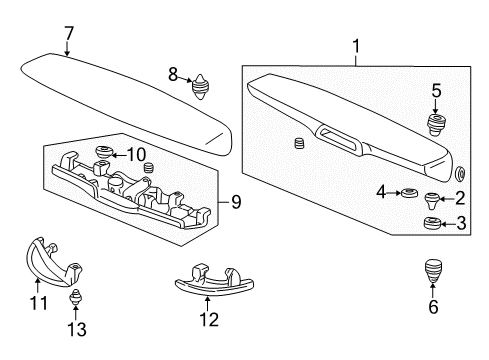 1997 Honda Civic Rear Spoiler Bolt (6X11) Diagram for 90303-S00-A00