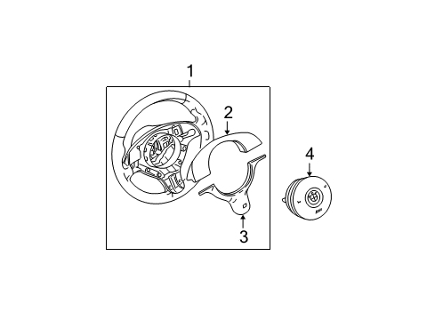 2005 BMW 325i Steering Column & Wheel, Steering Gear & Linkage Cover Cap, Sports Steering Wheel Diagram for 61318383366