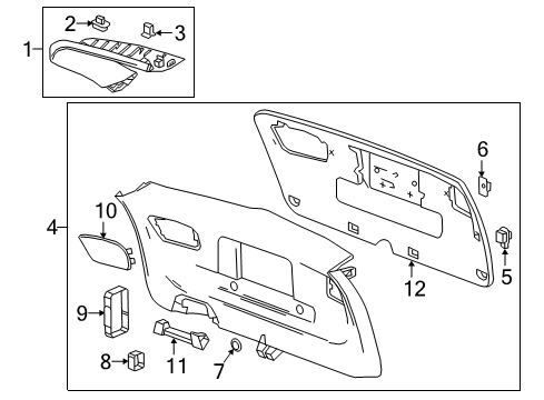 2020 Buick Regal TourX Interior Trim - Lift Gate Lower Panel Plug Diagram for 13272632