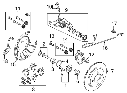 2014 Ford Fiesta Anti-Lock Brakes Brake Hose Diagram for C1BZ-2282-B